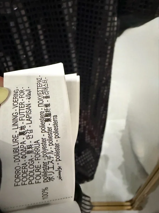 Zara Black Sequin Long-Sleeve Maxi Dress - Picture 7 of 7